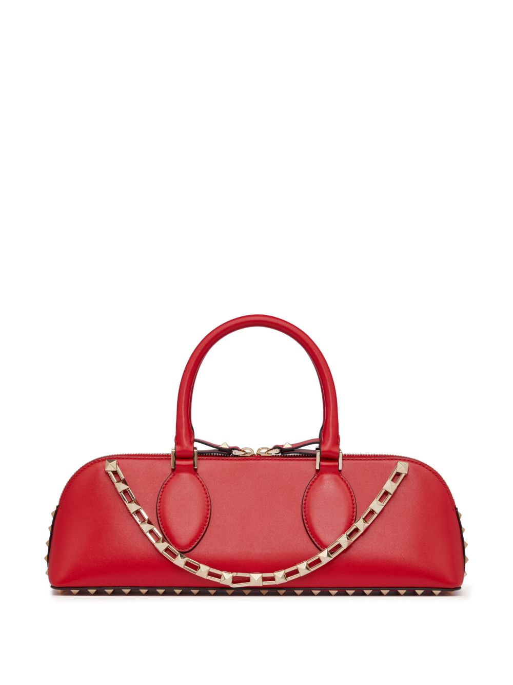 Valentino Garavani Rockstud E/W leather handbag - Red von Valentino Garavani