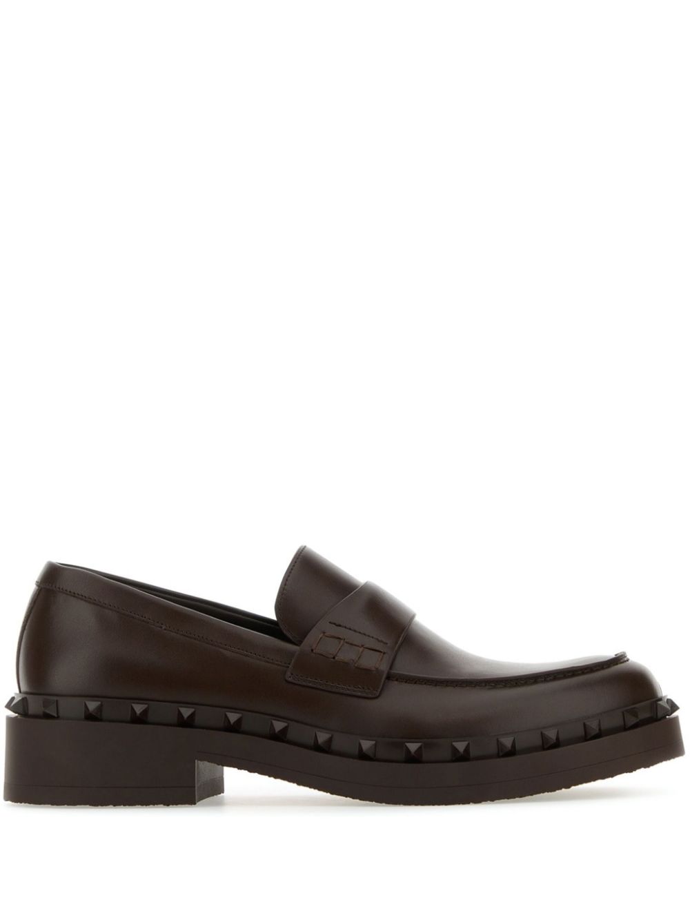 Valentino Garavani Rockstud M-Way loafers - Brown von Valentino Garavani