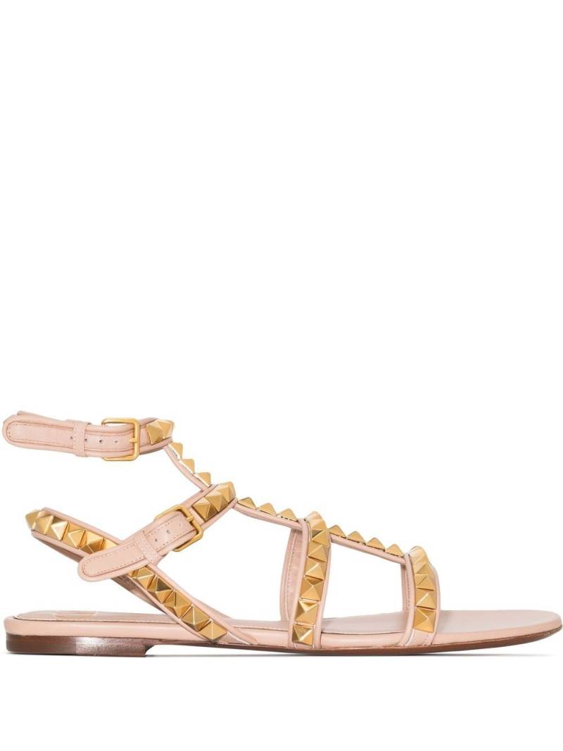 Valentino Garavani Rockstud No Limit caged sandals - Pink von Valentino Garavani