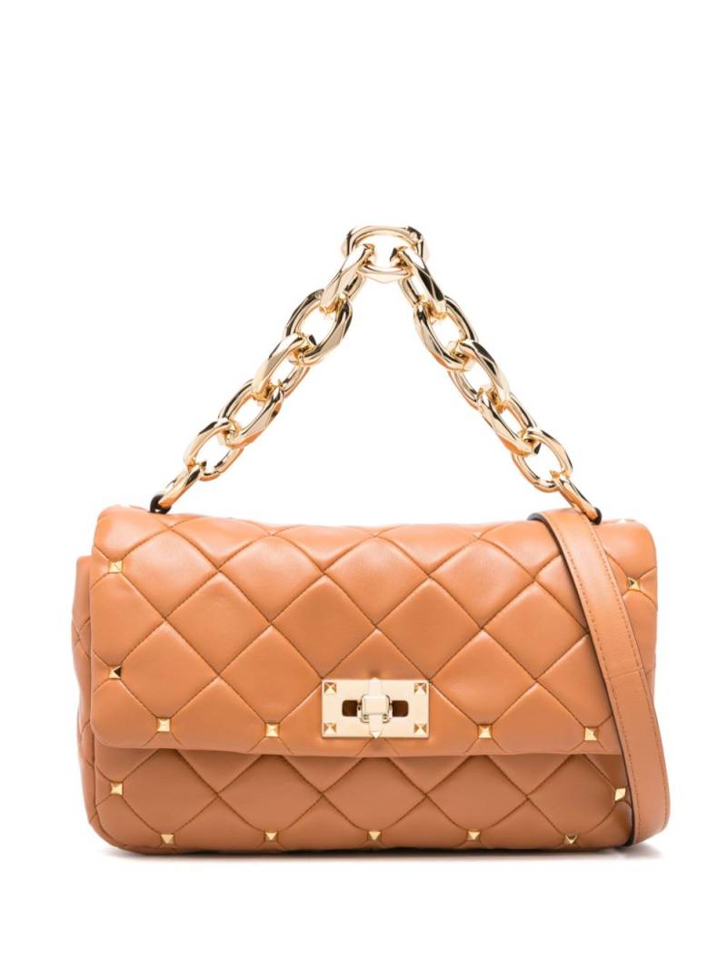 Valentino Garavani Rockstud Spike shoulder bag - Brown von Valentino Garavani