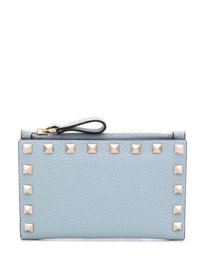 Valentino Garavani Rockstud bi-fold cardholder - Blue von Valentino Garavani