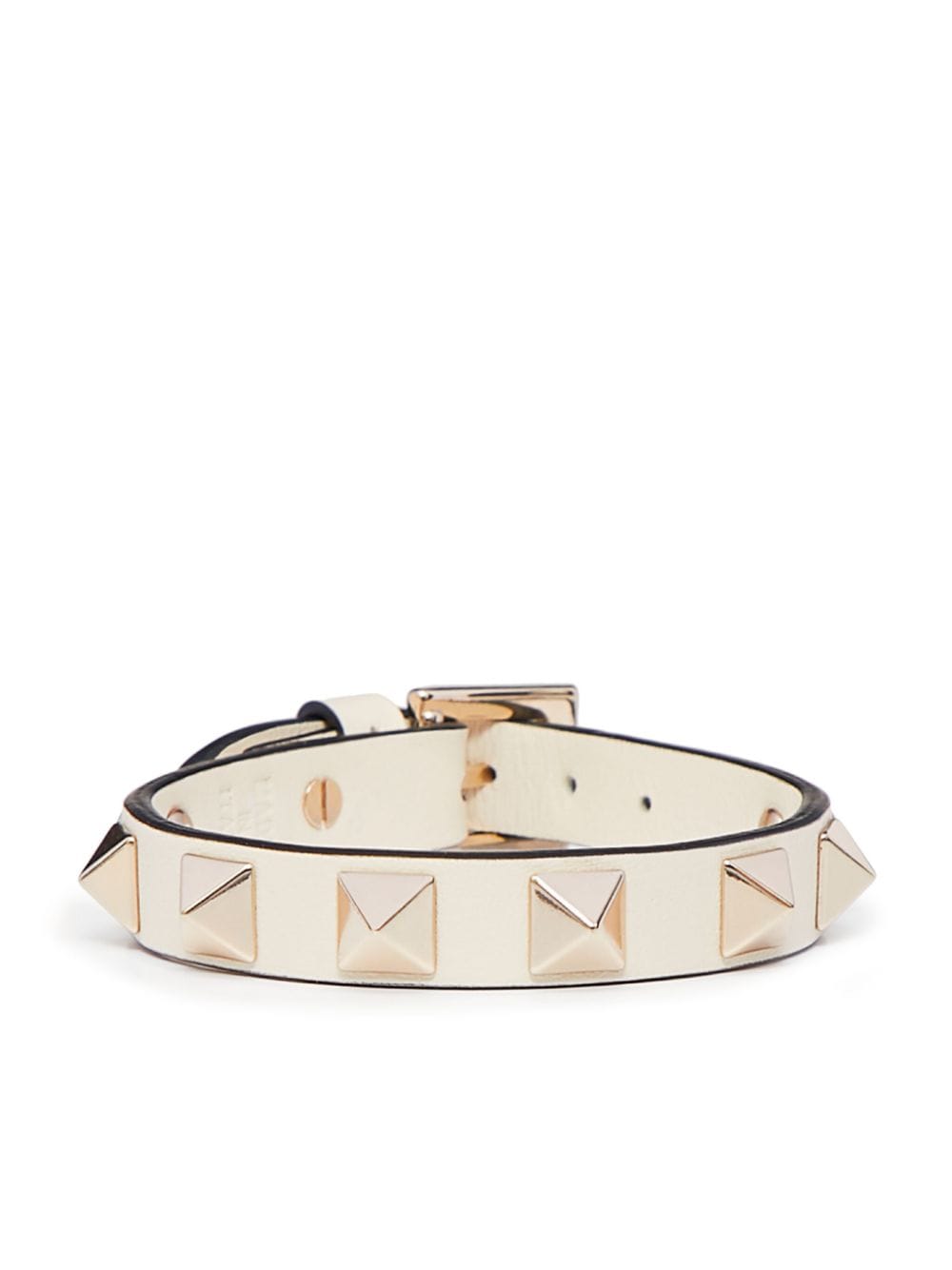 Valentino Garavani Rockstud leather bracelet - Neutrals von Valentino Garavani