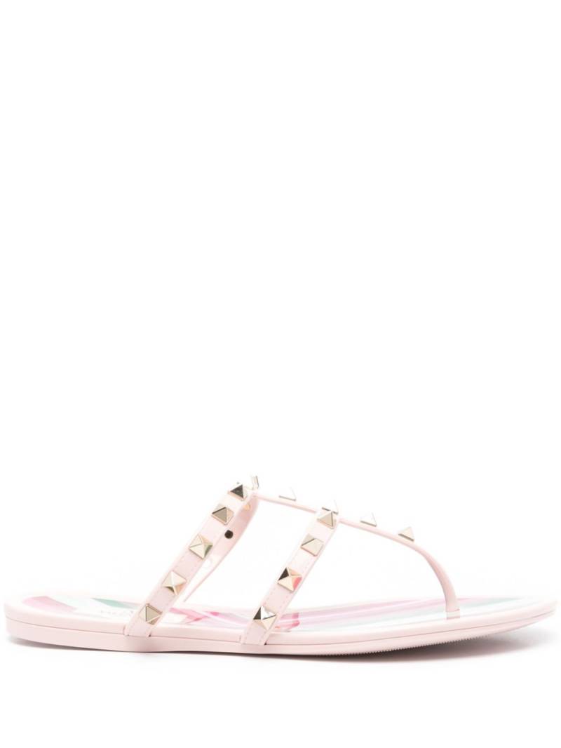 Valentino Garavani Rockstud caged slides - Pink von Valentino Garavani