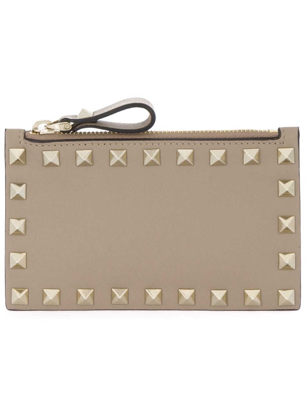 Valentino Garavani Rockstud coin purse - Neutrals von Valentino Garavani