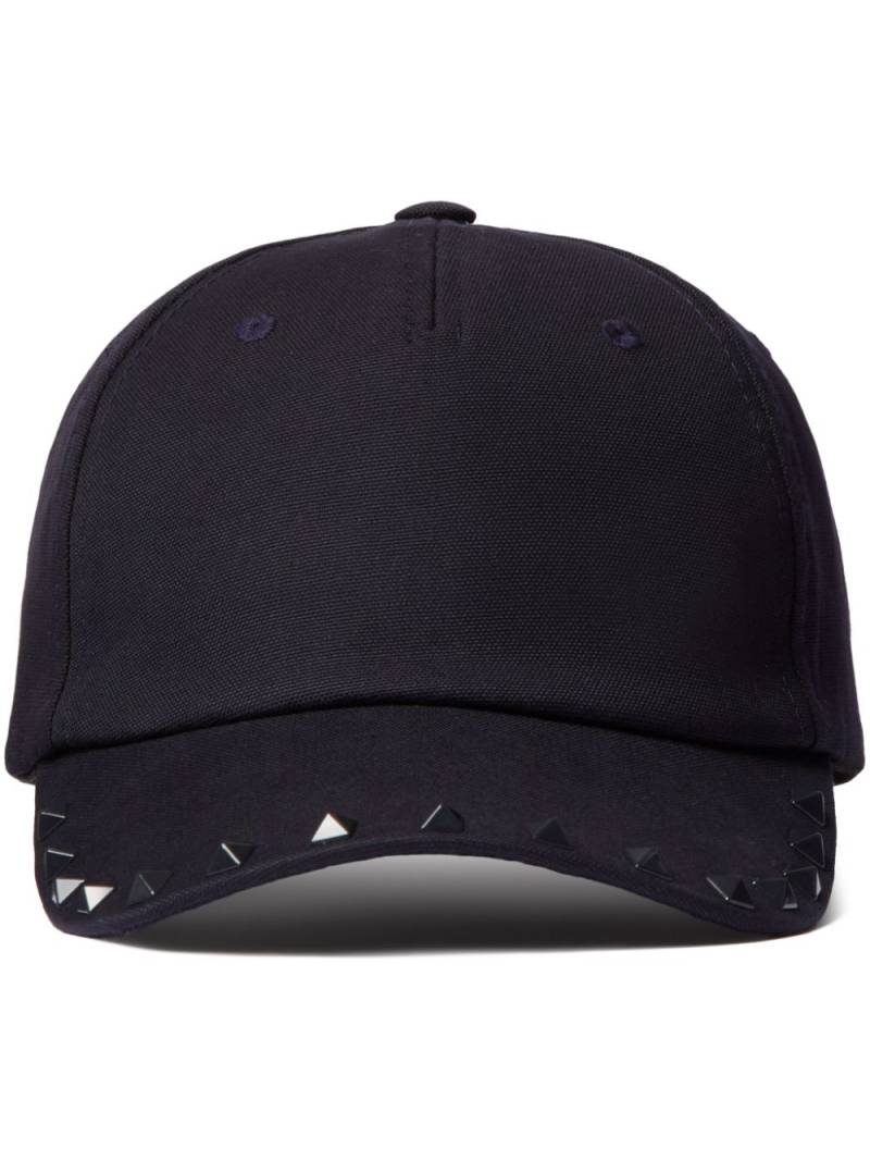 Valentino Garavani Rockstud cotton baseball cap - Blue von Valentino Garavani