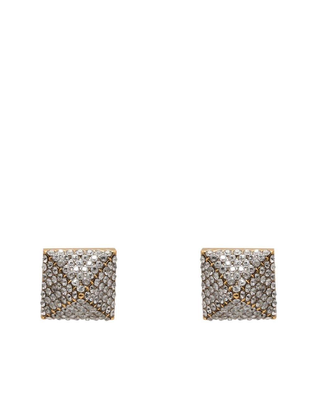 Valentino Garavani Rockstud crystal-embellished earrings - Gold von Valentino Garavani