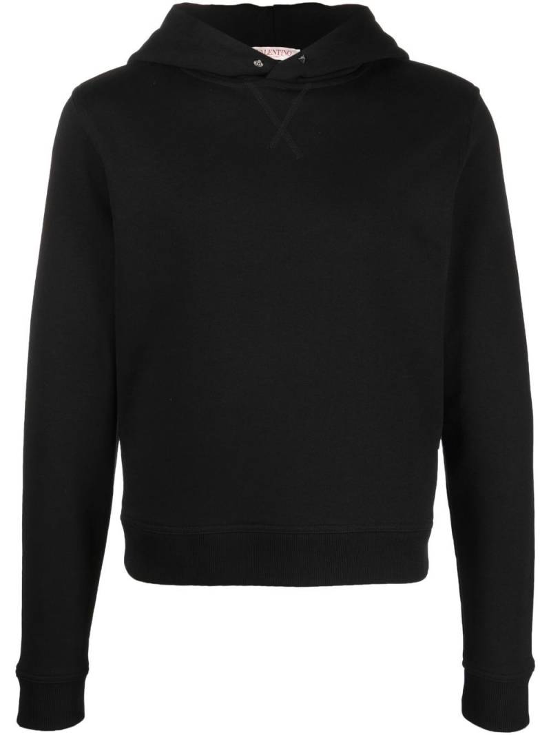 Valentino Garavani Rockstud-detail cotton hoodie - Black von Valentino Garavani