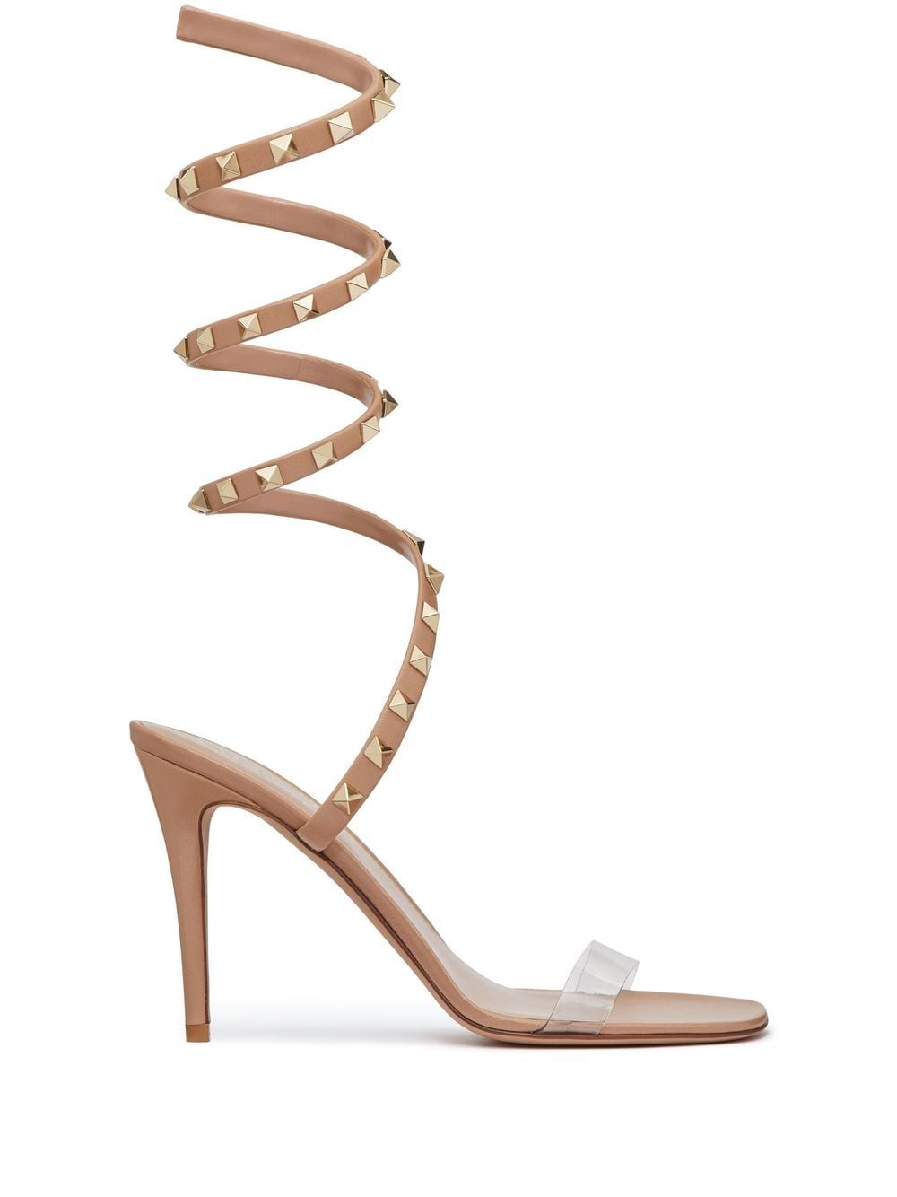 Valentino Garavani Rockstud-embellished 100mm sandals - Neutrals von Valentino Garavani