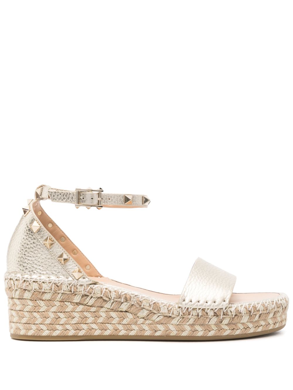 Valentino Garavani Rockstud-embellished espadrilles - Gold von Valentino Garavani