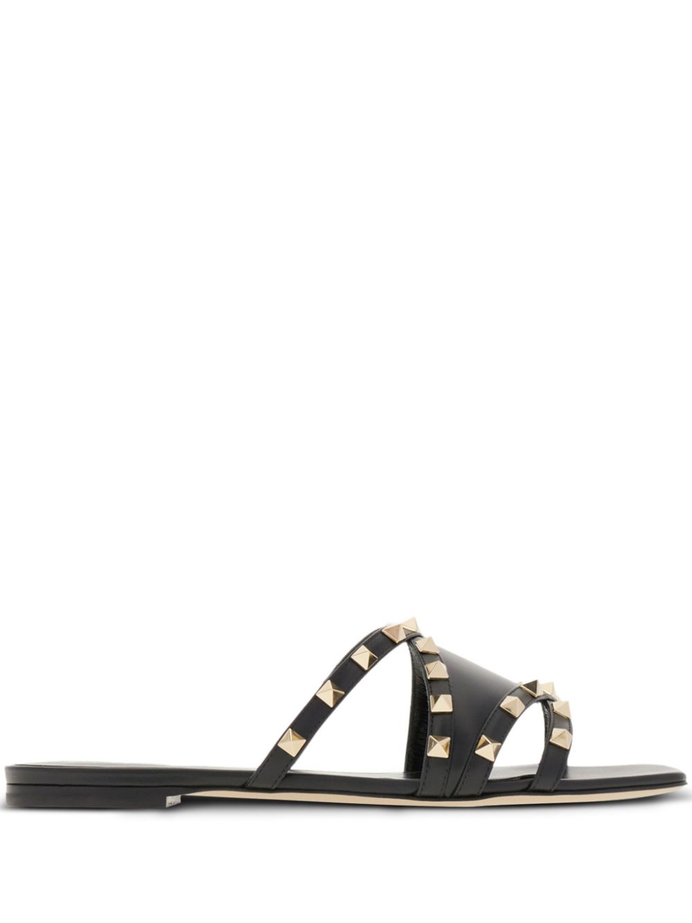 Valentino Garavani Rockstud-embellished slides - Black von Valentino Garavani