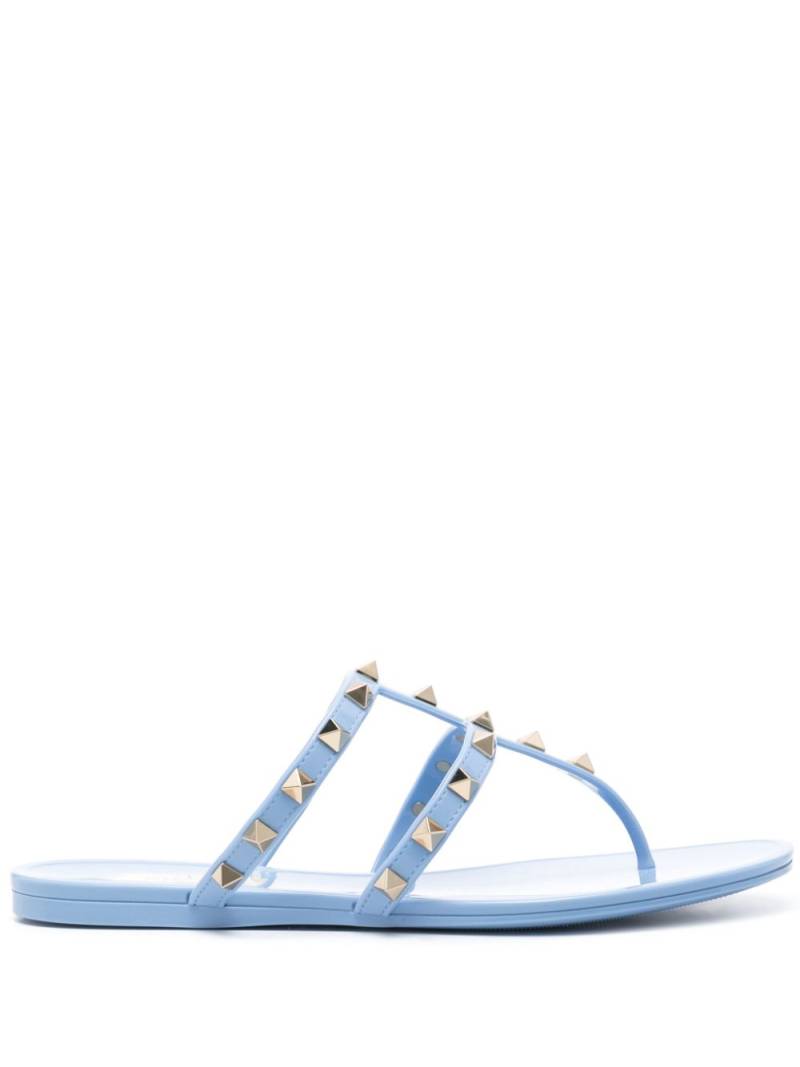 Valentino Garavani Rockstud flat sandals - Blue von Valentino Garavani