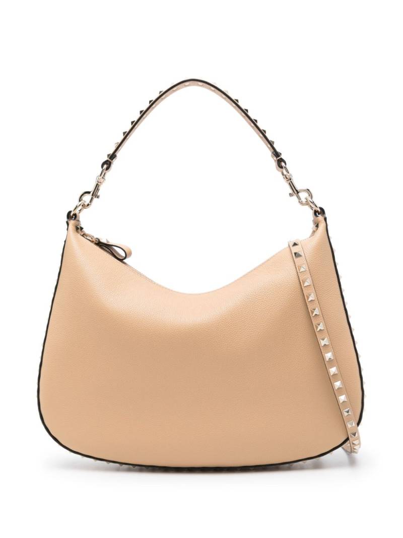 Valentino Garavani Rockstud leather cross body bag - Neutrals von Valentino Garavani