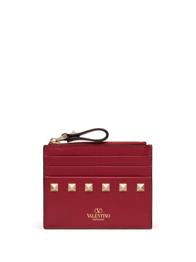 Valentino Garavani Rockstud leather purse - Red von Valentino Garavani