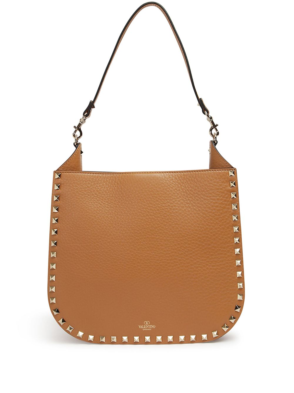 Valentino Garavani Rockstud leather shoulder bag - Brown von Valentino Garavani