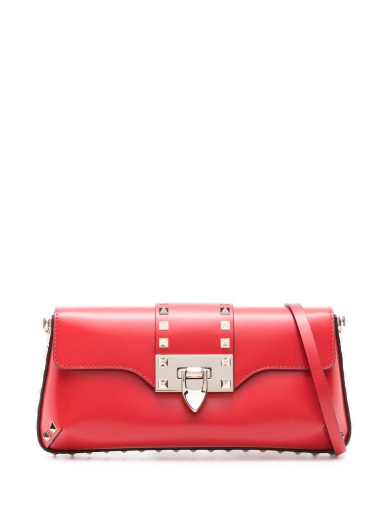 Valentino Garavani Rockstud leather shoulder bag - Red von Valentino Garavani