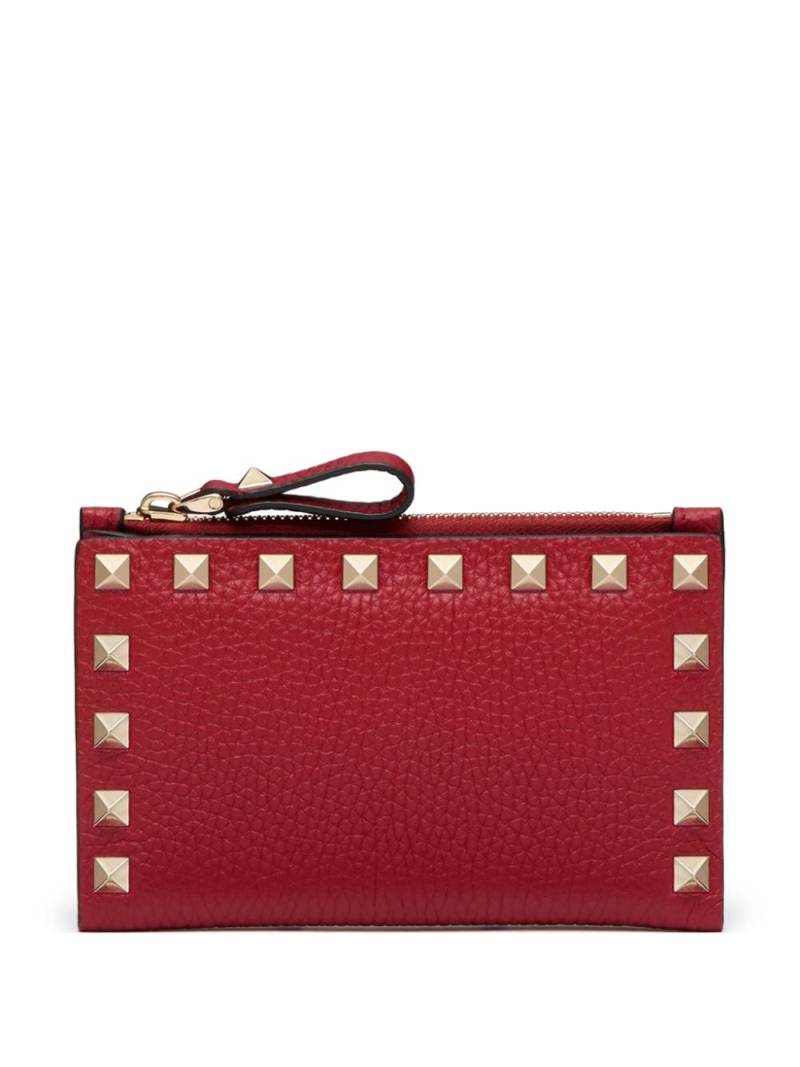 Valentino Garavani Rockstud leather wallet - Red von Valentino Garavani