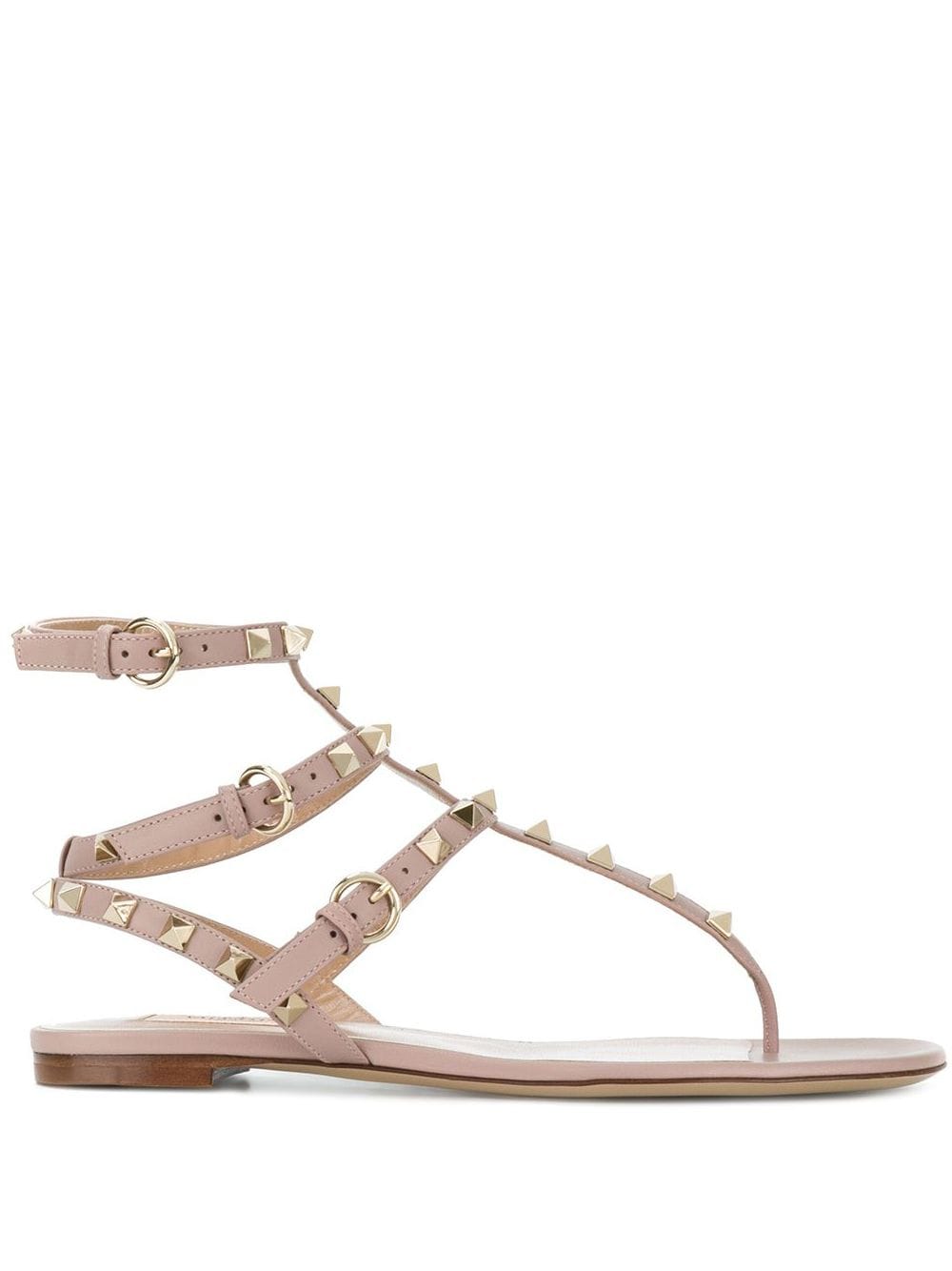 Valentino Garavani Rockstud leather sandals - Neutrals von Valentino Garavani