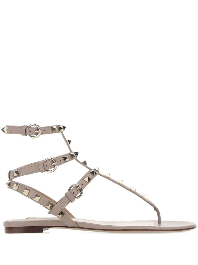 Valentino Garavani Rockstud leather sandals - Neutrals von Valentino Garavani