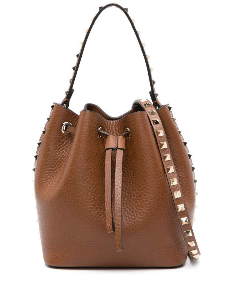 Valentino Garavani Rockstud shoulder bag - Brown von Valentino Garavani