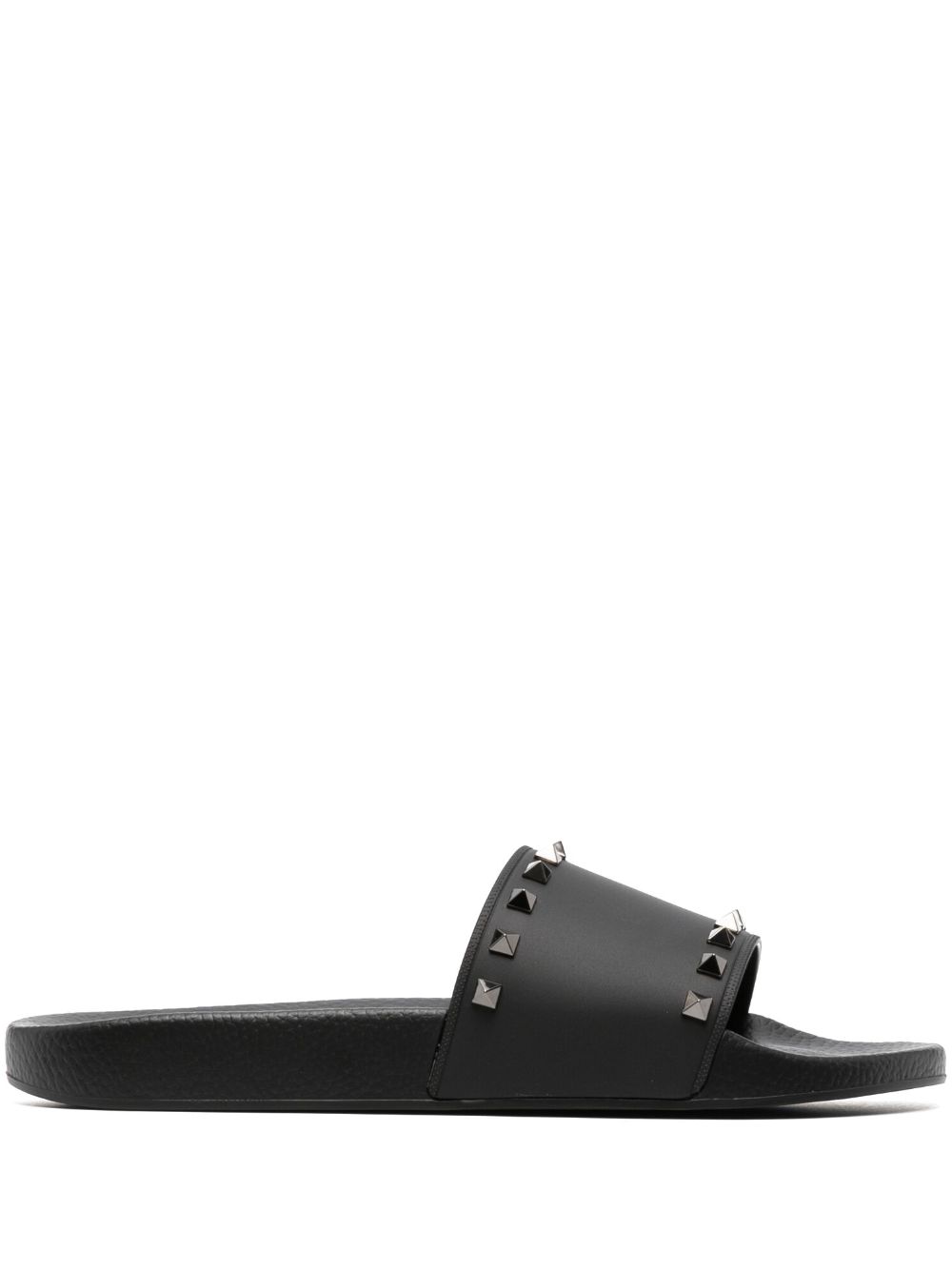 Valentino Garavani Rockstud slide sandals - Black von Valentino Garavani