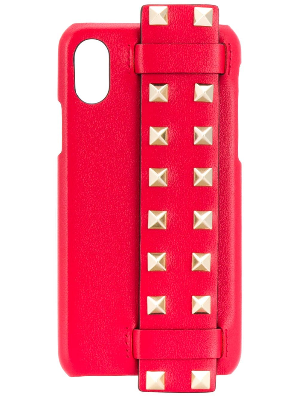 Valentino Garavani Rockstud strap iPhone X case - Red von Valentino Garavani