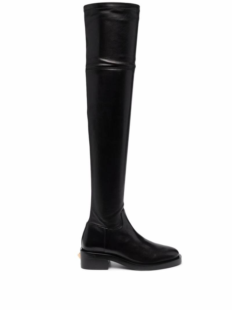 Valentino Garavani Rockstud thigh-high boots - Black von Valentino Garavani