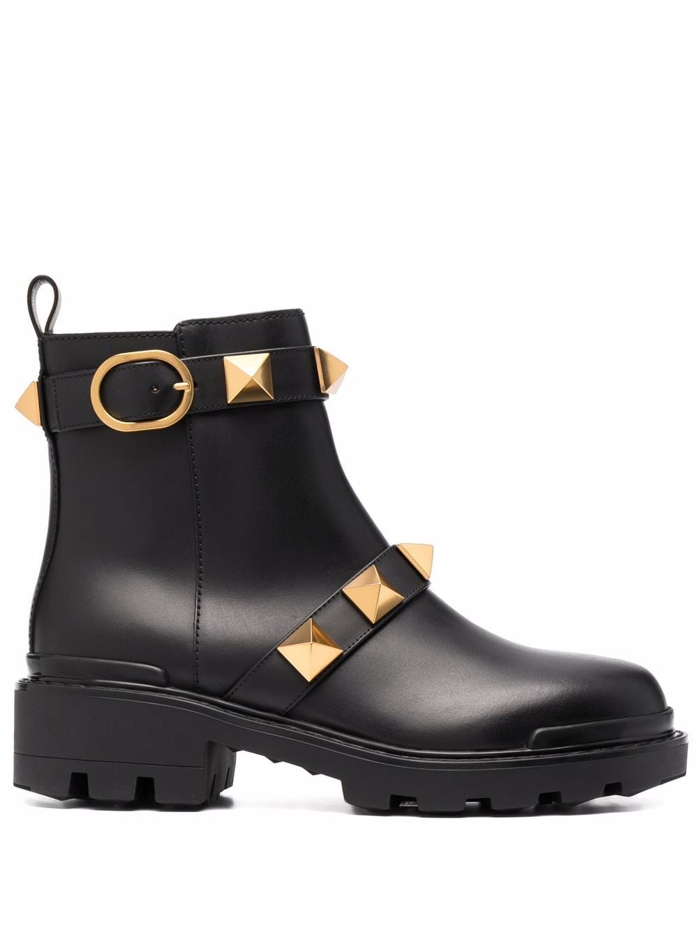 Valentino Garavani Roman Stud combat boots - Black von Valentino Garavani