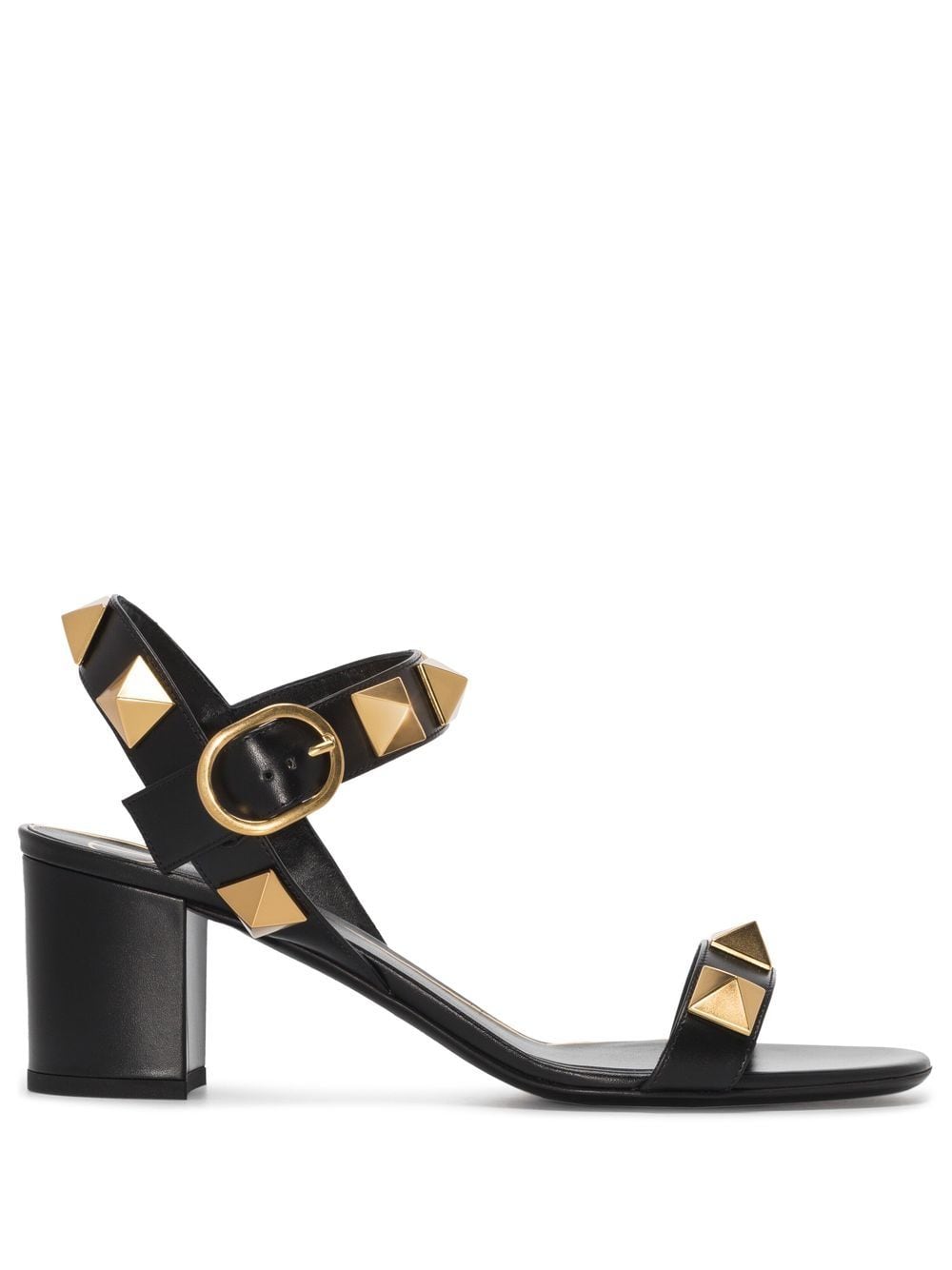 Valentino Garavani Roman Stud 60mm block-heel sandals - Black von Valentino Garavani