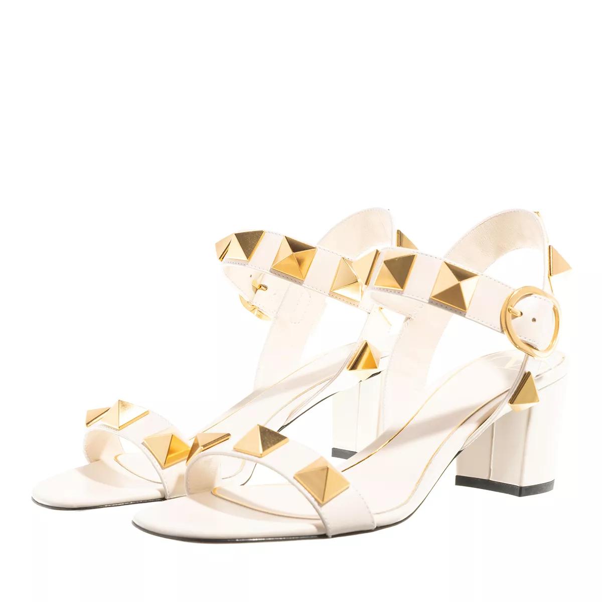 Valentino Garavani Sandalen - Roman Stud Sandals - Gr. 37 (EU) - in Creme - für Damen von Valentino Garavani