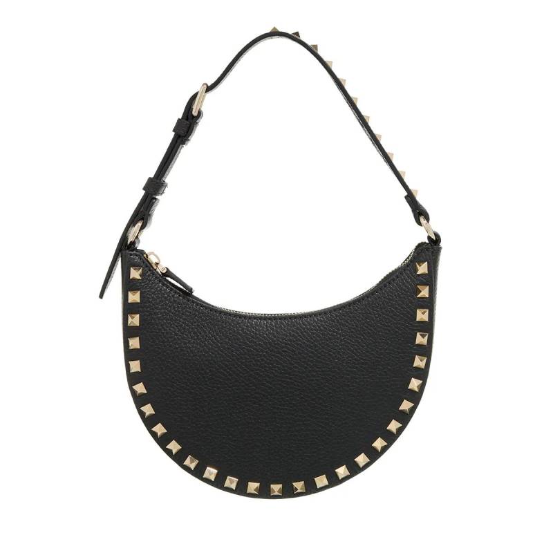 Valentino Garavani Schultertasche - Rockstud Hobo Bag - Gr. unisize - in Schwarz - für Damen von Valentino Garavani