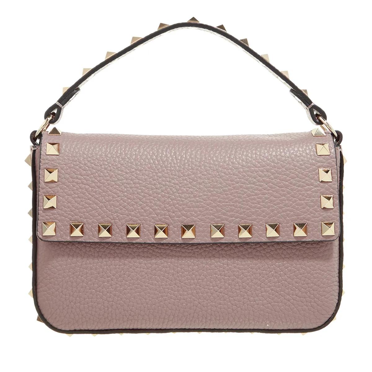 Valentino Garavani Schultertasche - Rockstud Mini Bag - Gr. unisize - in Rosa - für Damen von Valentino Garavani