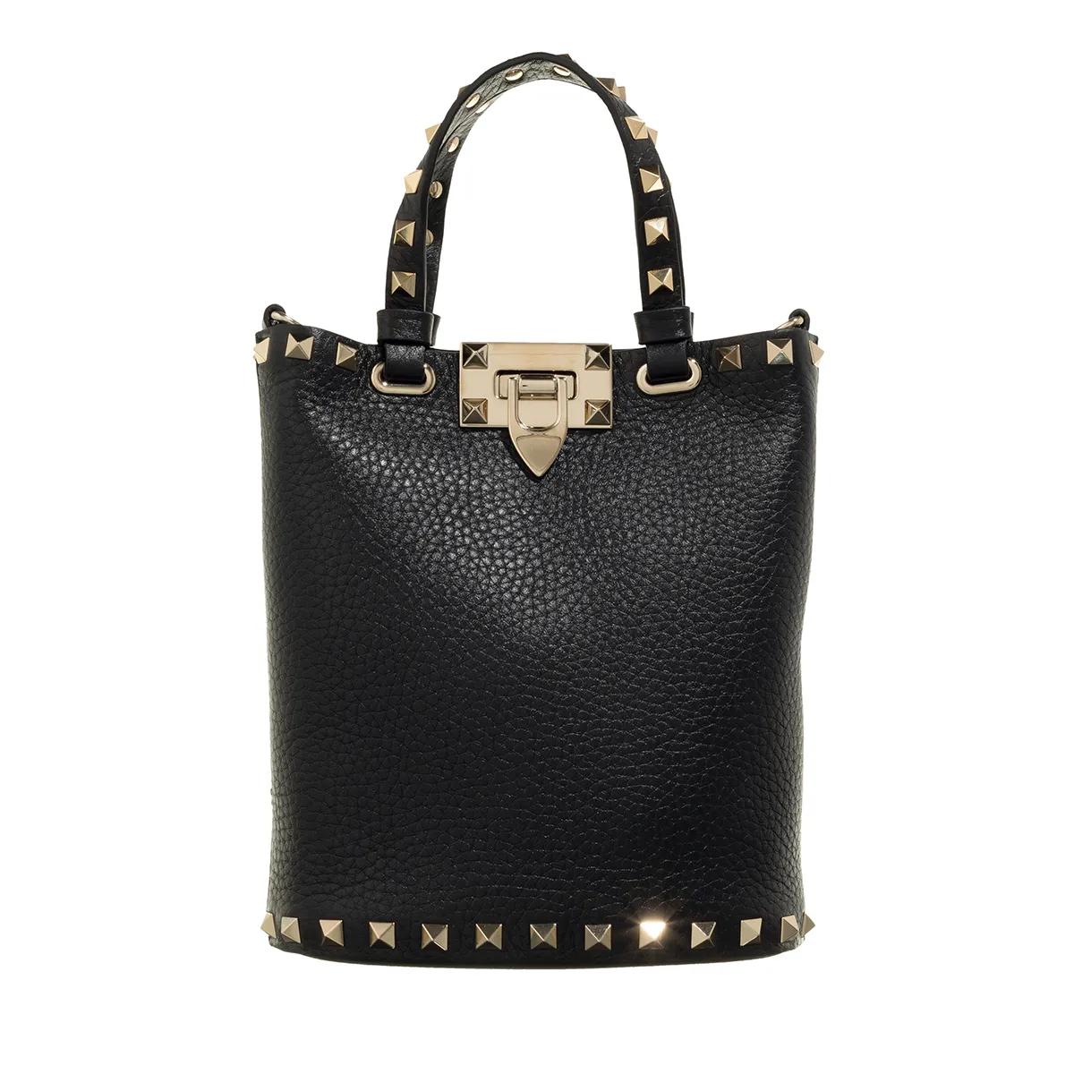 Valentino Garavani Schultertasche - Rockstud Mini Tote - Gr. unisize - in Schwarz - für Damen von Valentino Garavani