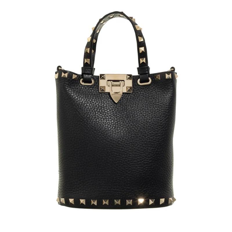 Valentino Garavani Schultertasche - Rockstud Mini Tote - Gr. unisize - in Schwarz - für Damen von Valentino Garavani