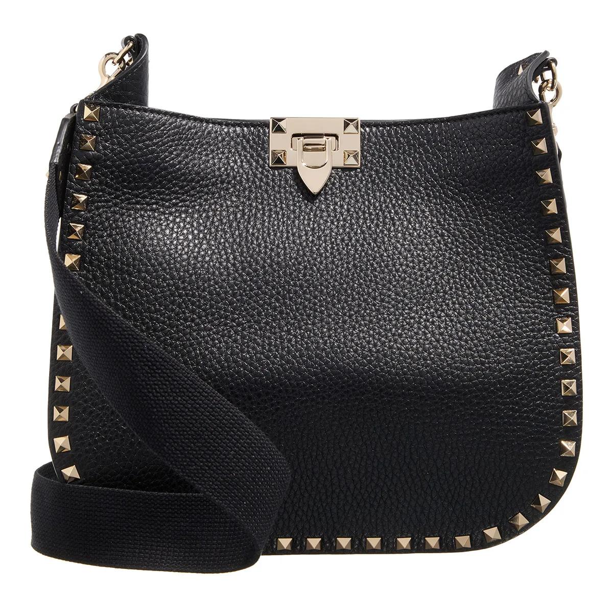 Valentino Garavani Schultertasche - Rockstud Shoulder Bag - Gr. unisize - in Schwarz - für Damen von Valentino Garavani