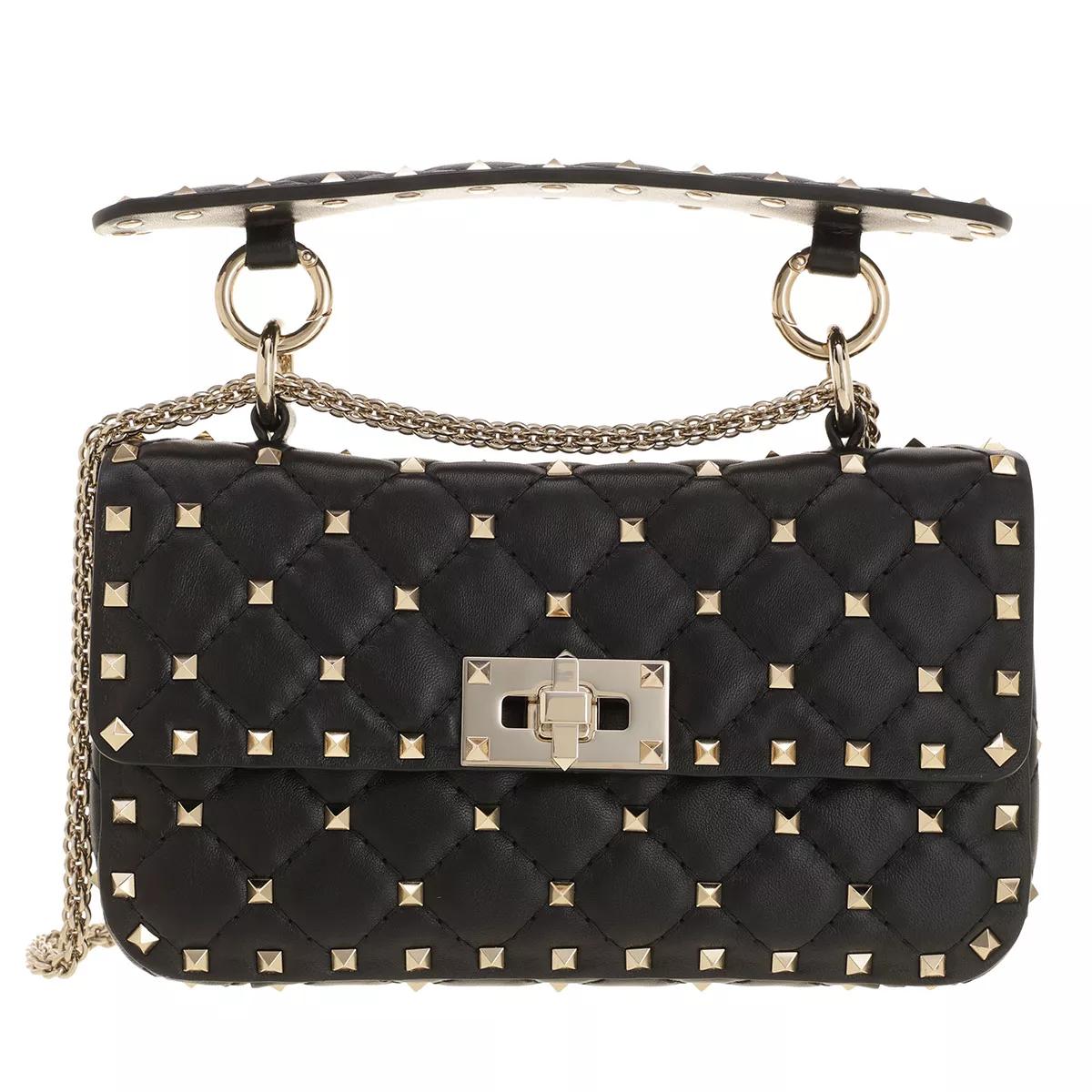 Valentino Garavani Schultertasche - Rockstud Spike Crossbody Bag Small - Gr. unisize - in Schwarz - für Damen von Valentino Garavani