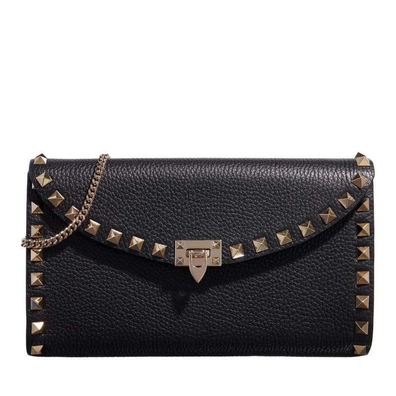 Valentino Garavani Schultertasche - Rockstud Wallet W/Strap - Gr. unisize - in Schwarz - für Damen von Valentino Garavani