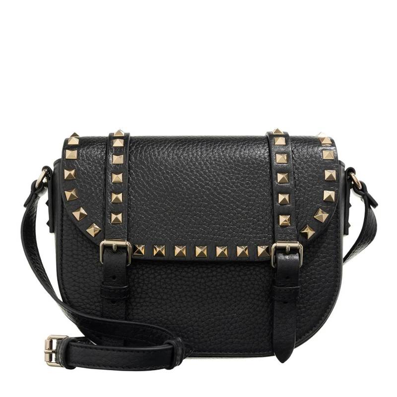 Valentino Garavani Schultertasche - Small Messenger Rockstud Bag - Gr. unisize - in Schwarz - für Damen von Valentino Garavani