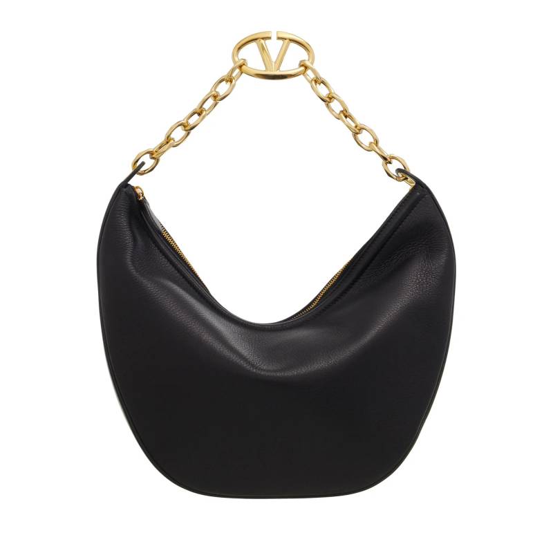 Valentino Garavani Schultertasche - VLogo Moon Medium Hobo Bag - Gr. unisize - in Schwarz - für Damen von Valentino Garavani