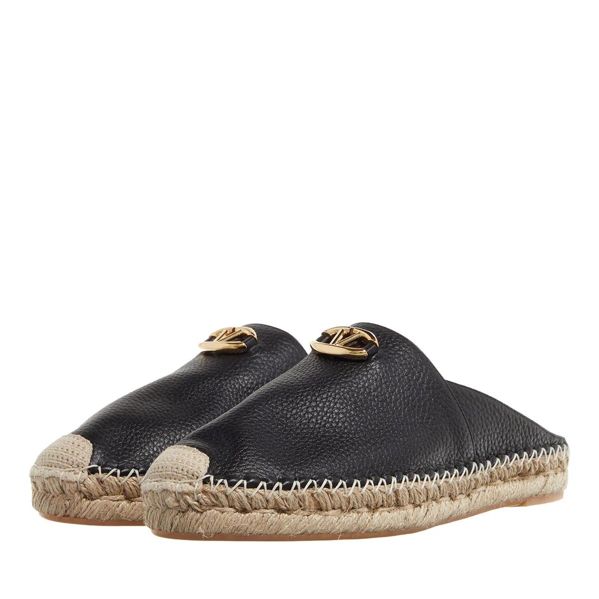 Valentino Garavani Slipper & Pantoletten - Mule Espadrillas VLogo Moon - Gr. 37 (EU) - in Schwarz - für Damen von Valentino Garavani