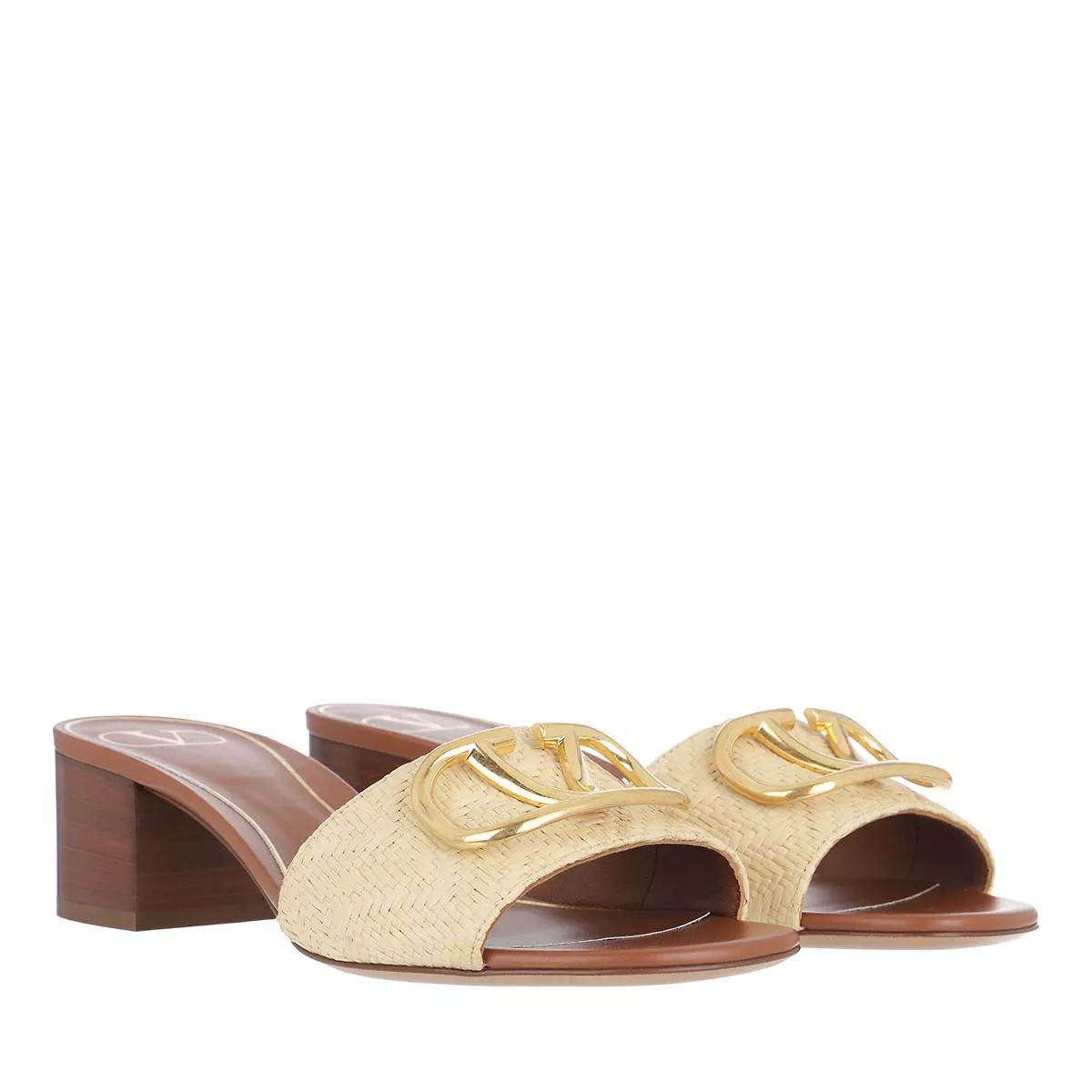 Valentino Garavani Slipper & Pantoletten - Slide Sandals - Gr. 37 (EU) - in Beige - für Damen von Valentino Garavani