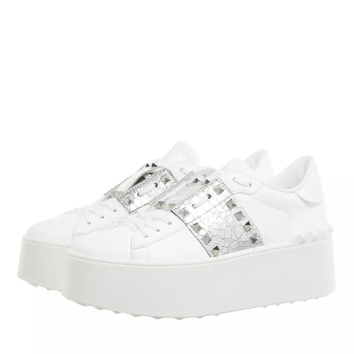 Valentino Garavani Sneakers - Rockstud Untitled Flatform Trainer In Calfskin - Gr. 39 (EU) - in Weiß - für Damen von Valentino Garavani