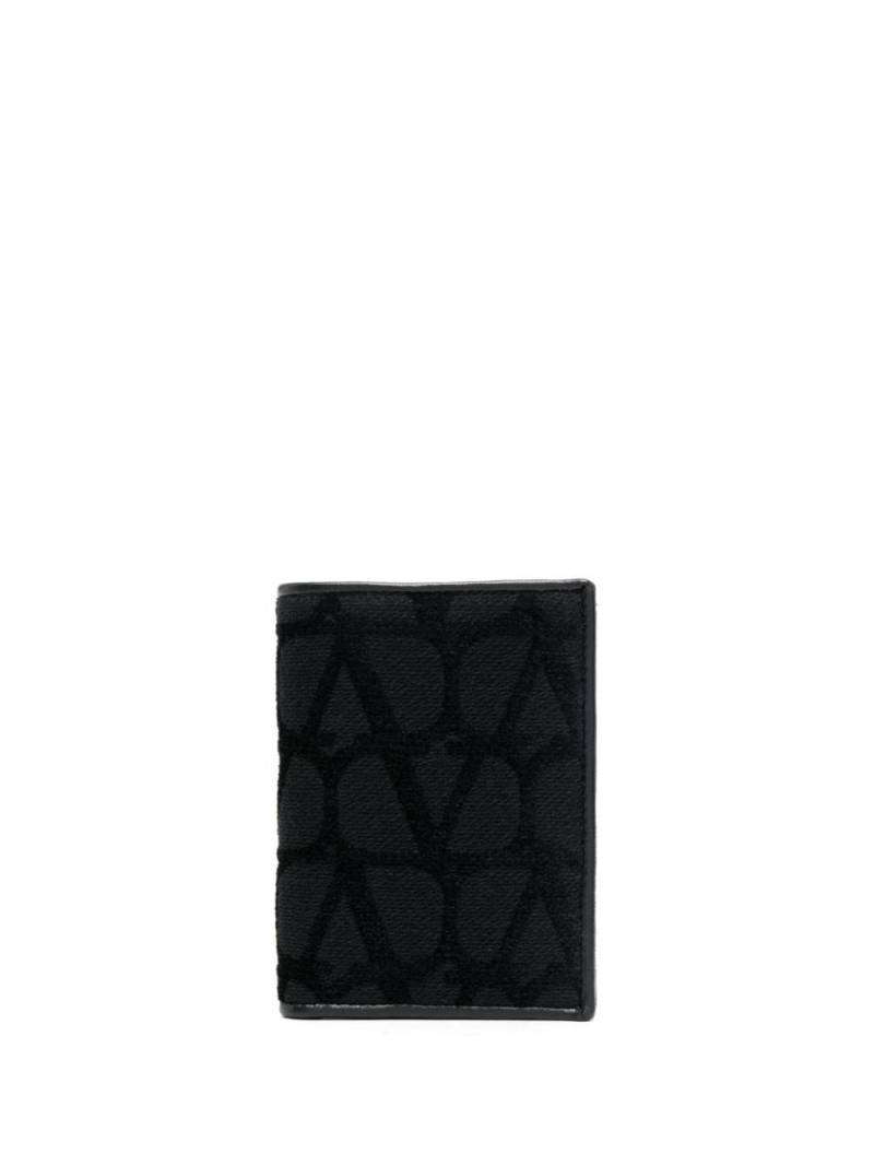 Valentino Garavani Toile Iconographe bi-fold cardholder - Black von Valentino Garavani