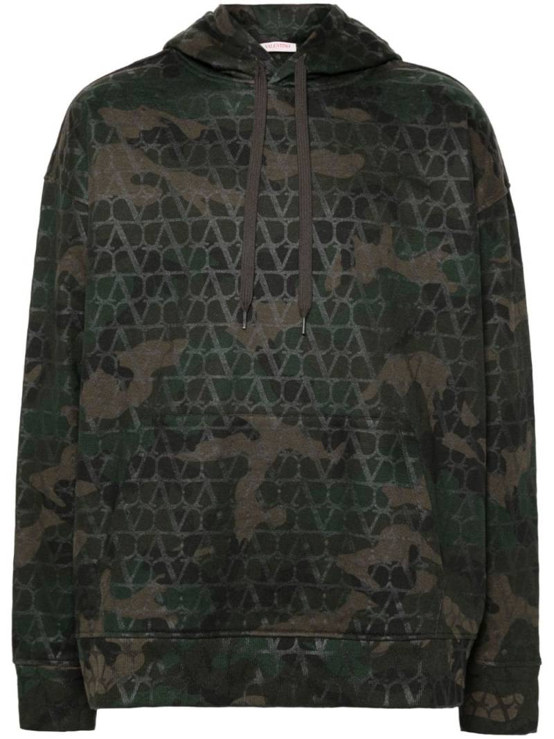 Valentino Garavani Toile Iconographe camouflage hoodie - Green von Valentino Garavani