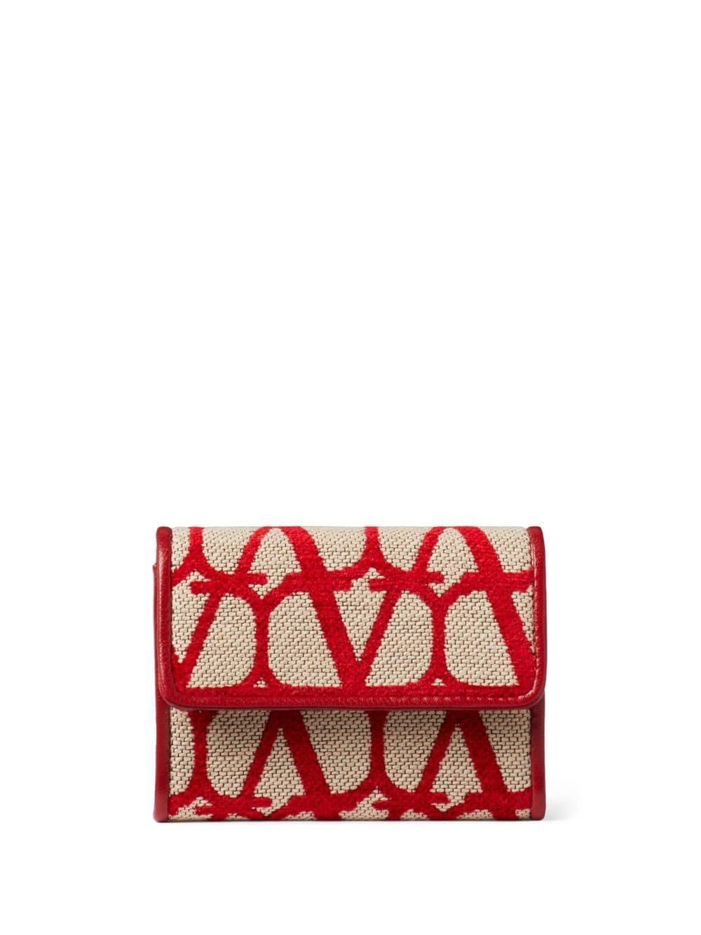 Valentino Garavani Toile Iconographe cardholder - Red von Valentino Garavani