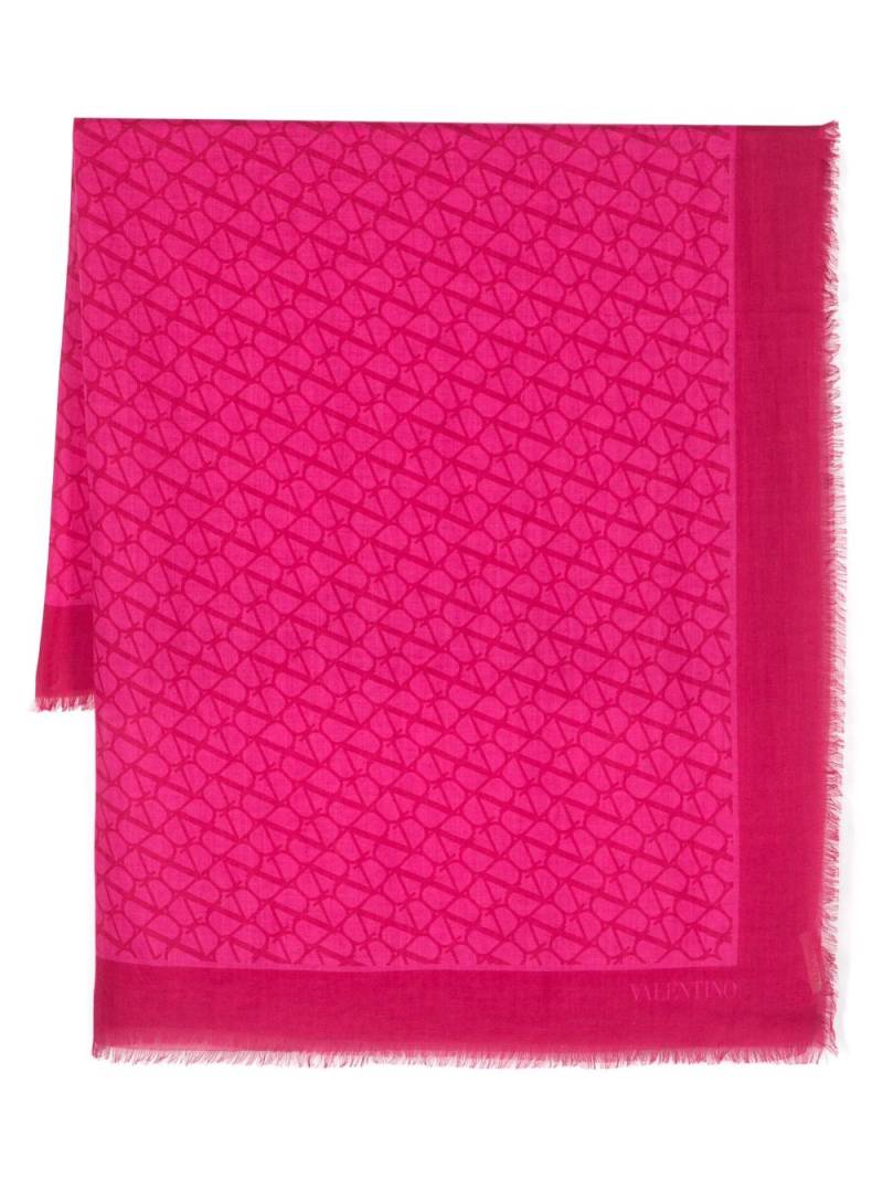 Valentino Garavani Toile Iconographe cashmere blend scarf - Pink von Valentino Garavani