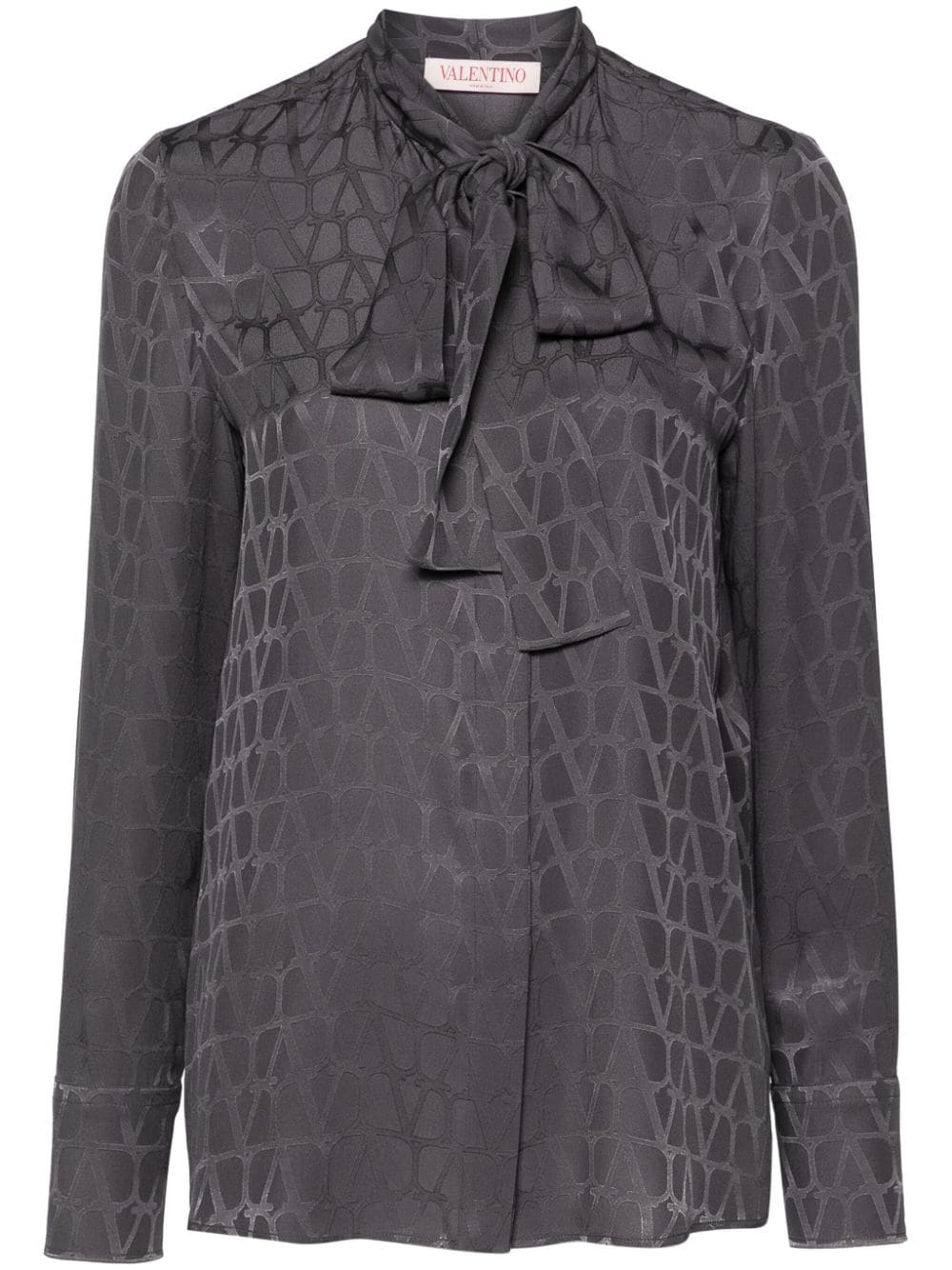 Valentino Garavani Toile Iconographe-jacquard silk blouse - Grey von Valentino Garavani