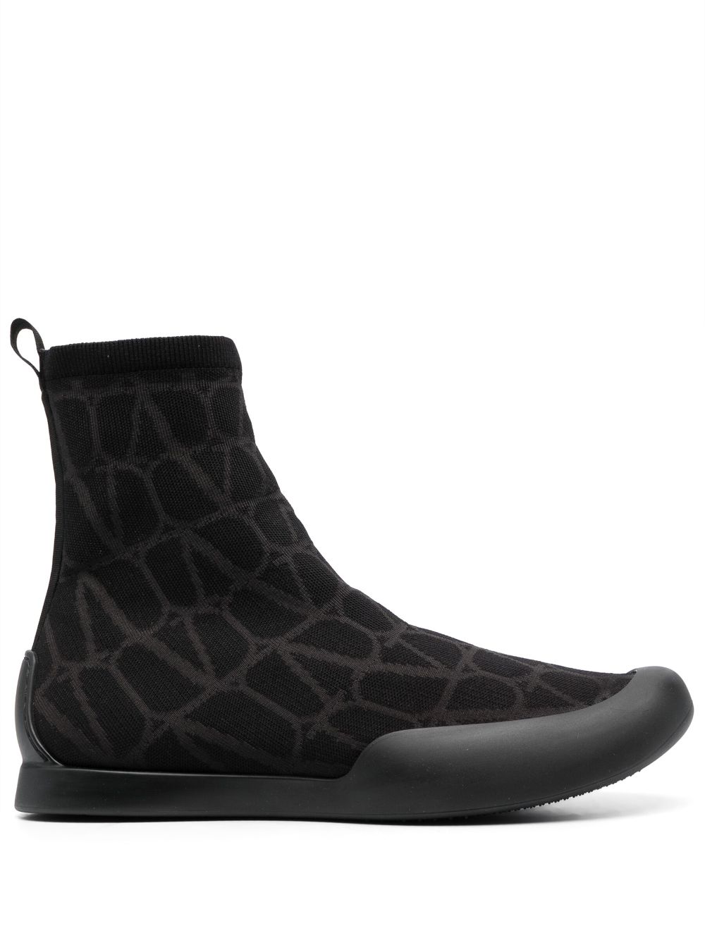 Valentino Garavani Toile Iconographe sock boots - Black von Valentino Garavani