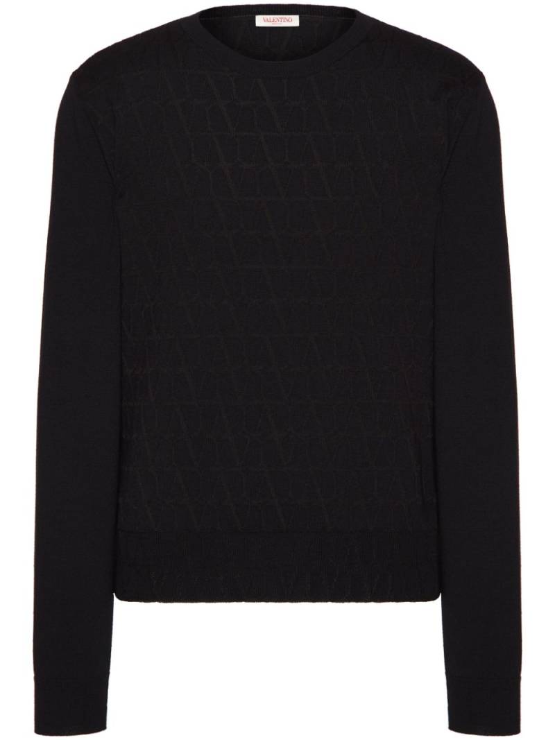 Valentino Garavani Toile Iconographe wool jumper - Black von Valentino Garavani