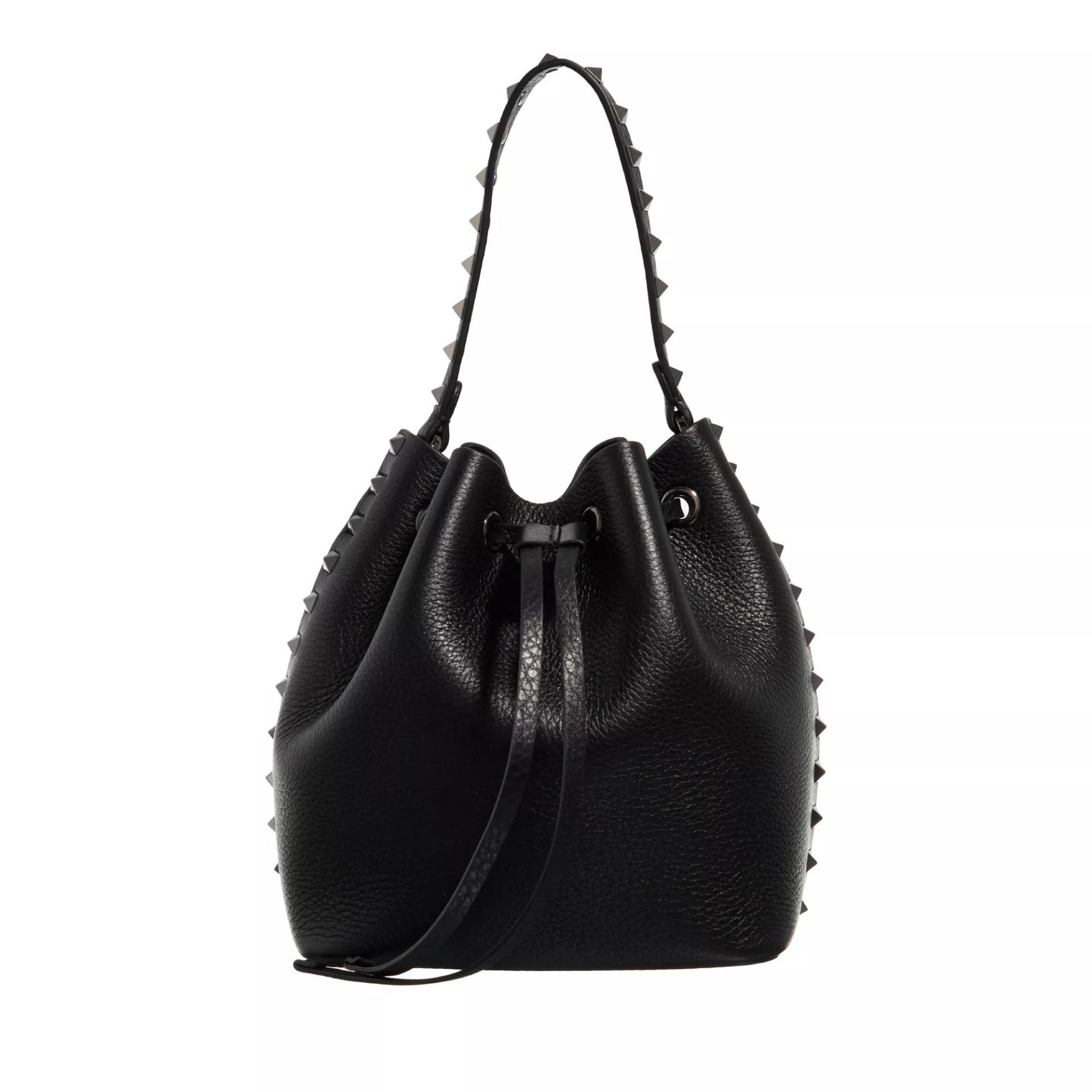 Valentino Garavani Umhängetasche - Bucket Bag Rockstud - Gr. unisize - in Schwarz - für Damen von Valentino Garavani