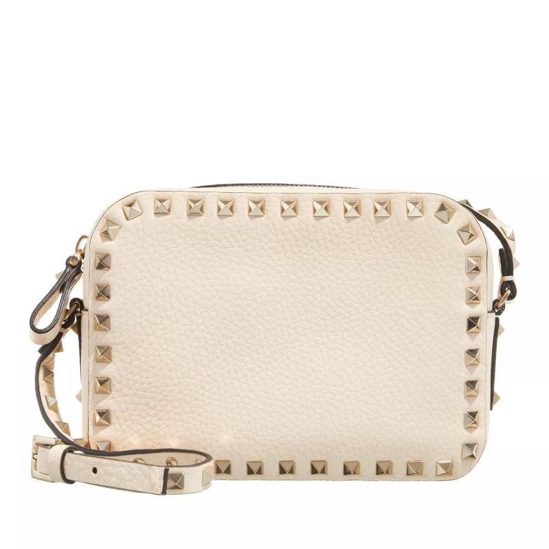 Valentino Garavani Schultertasche - Rockstud Camera Crossbody Bag - Gr. unisize - in Creme - für Damen von Valentino Garavani